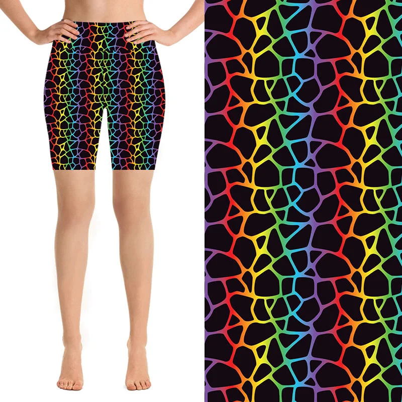 24/7 Biker Shorts - Rainbow Scales