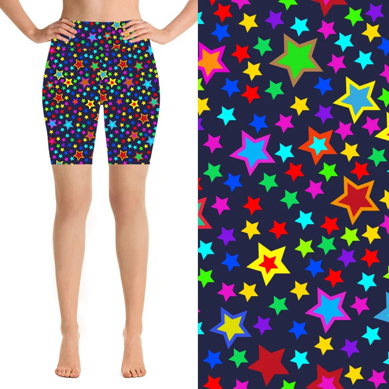 24/7 Biker Shorts - Snazzy Stars