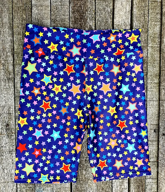 24/7 Biker Shorts - Snazzy Stars