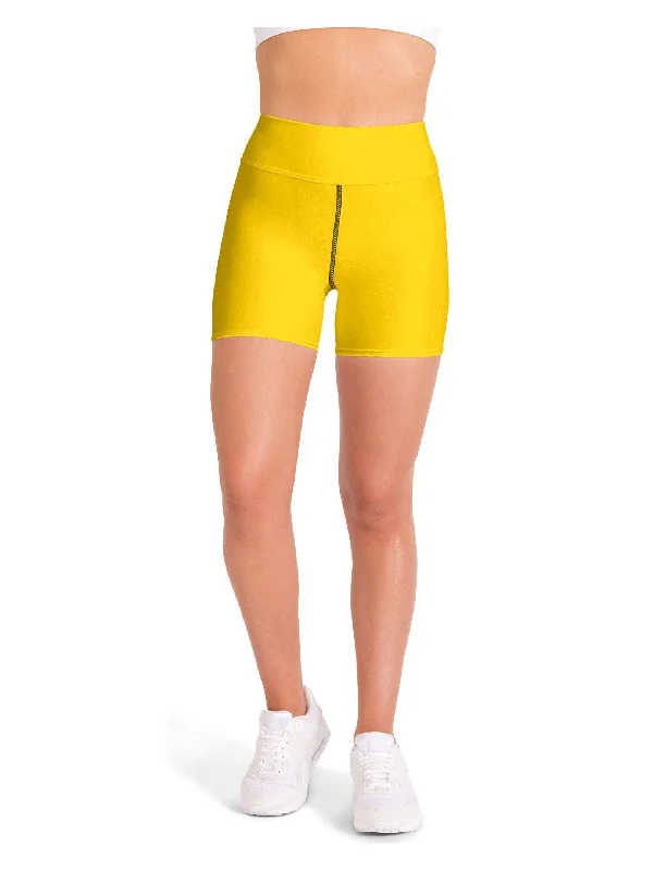 Solid Deep Yellow Yoga Shorts